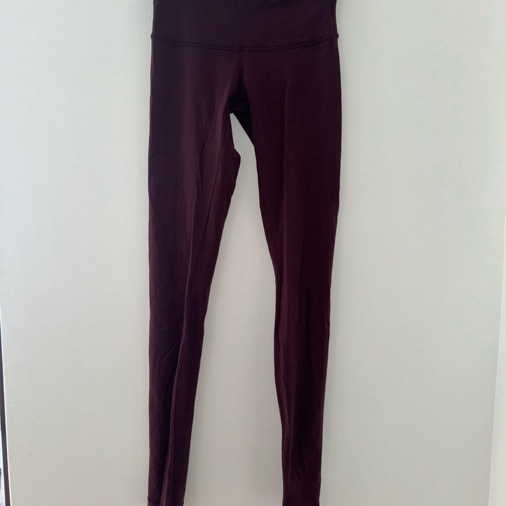 Lululemon Maroon Leggings Size 4 - Picture 4 of 4